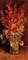 グラジオラスとカーネーションの花瓶 フィンセント・ファン・ゴッホ 印象派の花